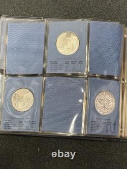 27.3 Troy Oz Franklin Mint Commemorative Issues Sterling Silver Medals Set