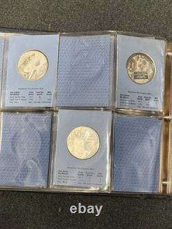 27.3 Troy Oz Franklin Mint Commemorative Issues Sterling Silver Medals Set