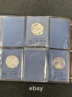 27.3 Troy Oz Franklin Mint Commemorative Issues Sterling Silver Medals Set