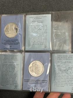 27.3 Troy Oz Franklin Mint Commemorative Issues Sterling Silver Medals Set