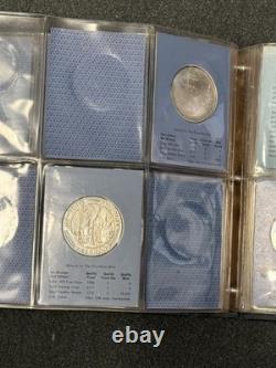 27.3 Troy Oz Franklin Mint Commemorative Issues Sterling Silver Medals Set