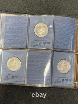 27.3 Troy Oz Franklin Mint Commemorative Issues Sterling Silver Medals Set
