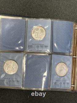 27.3 Troy Oz Franklin Mint Commemorative Issues Sterling Silver Medals Set
