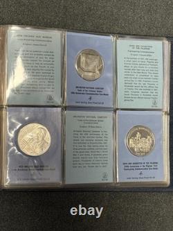 27.3 Troy Oz Franklin Mint Commemorative Issues Sterling Silver Medals Set