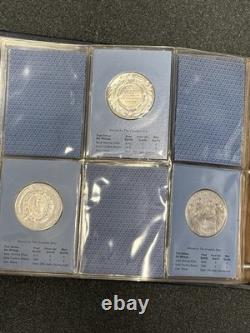 27.3 Troy Oz Franklin Mint Commemorative Issues Sterling Silver Medals Set