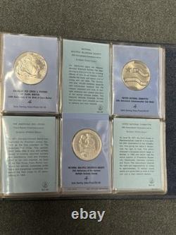 27.3 Troy Oz Franklin Mint Commemorative Issues Sterling Silver Medals Set