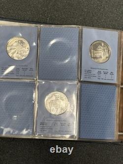 27.3 Troy Oz Franklin Mint Commemorative Issues Sterling Silver Medals Set