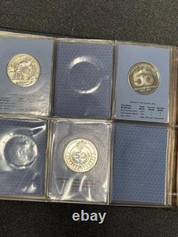 27.3 Troy Oz Franklin Mint Commemorative Issues Sterling Silver Medals Set