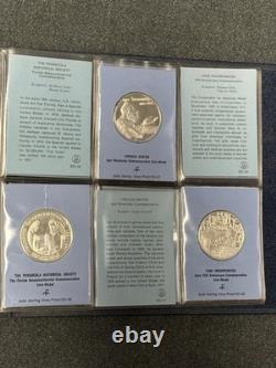 27.3 Troy Oz Franklin Mint Commemorative Issues Sterling Silver Medals Set