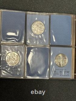 27.3 Troy Oz Franklin Mint Commemorative Issues Sterling Silver Medals Set