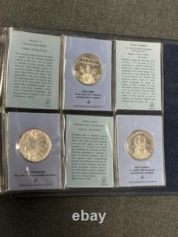 27.3 Troy Oz Franklin Mint Commemorative Issues Sterling Silver Medals Set