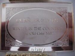 2.78-oz. 999 Pure Silver Franklin's Currier & Ives Winter In The Country + Gold