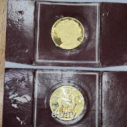 2 -Franklin Mint RUBENS Three Graces & Portrait of Boy -24K on Sterling Silver