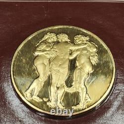 2 -Franklin Mint RUBENS Three Graces & Portrait of Boy -24K on Sterling Silver