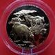2 Oz Franklin Mint 1972 East African Zebras. 925 Sterling Silver 24kt Ep Proof