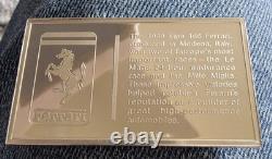 2 oz. 999 Silver Franklin Mint 1949 Ferrari Tipo 166 Barchetta Sterling Ingot