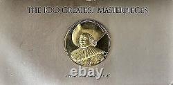 2 ozt 100 Greatest Masterpieces Laughing Calavier. 925 Pure SILVER Proof Medal