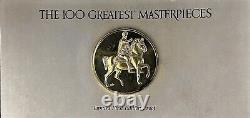 2 ozt 100 Greatest Masterpieces Marcus Aurelius. 925 Pure SILVER Proof Medal