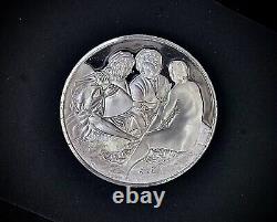 2 ozt 100 Greatest Masterpieces Pastoral Concert. 925 Pure SILVER Medal