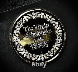 2 ozt 100 Greatest Masterpieces The Virgin of the Rocks. 925 Pure SILVER Medal