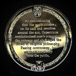 2 ozt Copernicus Changes Man's Concept About The Universe. 925 Silver Metal