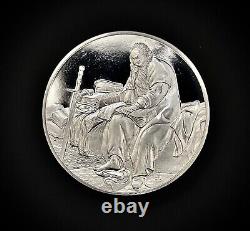 2 ozt Franklin Mint The Aposile Paul in Prison. 925 Pure SILVER Medal