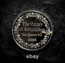 2 ozt Franklin Mint The Victory of Samothrace. 925 Pure SILVER Medal