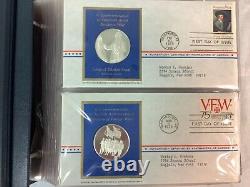 (30) Franklin Mint Postmasters of America FDC 1974 Sterling Silver Medals