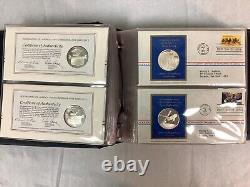 (30) Franklin Mint Postmasters of America FDC 1974 Sterling Silver Medals