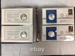 (30) Franklin Mint Postmasters of America FDC 1974 Sterling Silver Medals