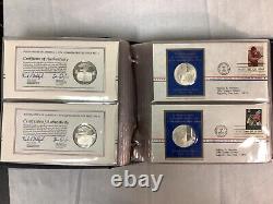 (30) Franklin Mint Postmasters of America FDC 1974 Sterling Silver Medals