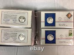 (30) Franklin Mint Postmasters of America FDC 1974 Sterling Silver Medals