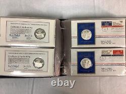 (30) Franklin Mint Postmasters of America FDC 1974 Sterling Silver Medals