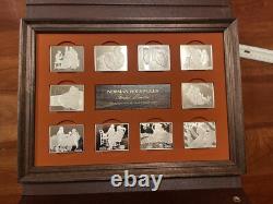 31 oz. 925 Silver Ingots Norman Rockwell Fondest Memories 1st Ed Franklin Mint