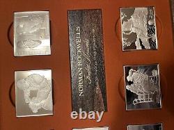 31 oz. 925 Silver Ingots Norman Rockwell Fondest Memories 1st Ed Franklin Mint