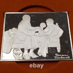 31 oz. 925 Silver Ingots Norman Rockwell Fondest Memories 1st Ed Franklin Mint