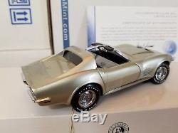 #320/350 Pewter Silver 1972 LT-1 Corvette ZR1 Diecast Rep/Franklin Mint 124