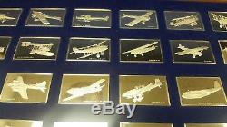 33.25 Ounces Sterling Silver Great Airplanes Franklin Mint Set