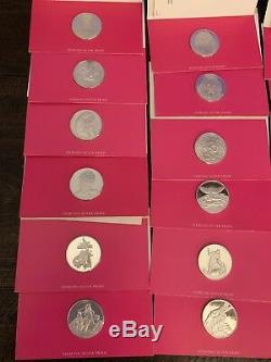 (34) The Genius Of Michelangelo Sterling SILVER Coins, Medallions, Franklin Mint