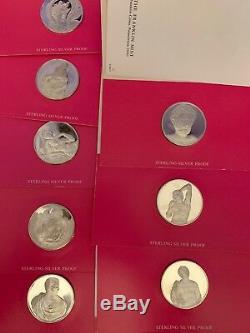 (34) The Genius Of Michelangelo Sterling SILVER Coins, Medallions, Franklin Mint