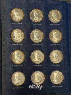 35.2 Troy Oz Complete 1970 AMERICAN PRESIDENTS Sterling Silver Medals Set