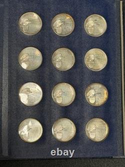 35.2 Troy Oz Complete 1970 AMERICAN PRESIDENTS Sterling Silver Medals Set