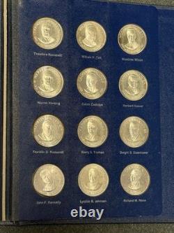 35.2 Troy Oz Complete 1970 AMERICAN PRESIDENTS Sterling Silver Medals Set