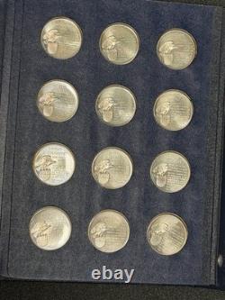 35.2 Troy Oz Complete 1970 AMERICAN PRESIDENTS Sterling Silver Medals Set 35.2 Troy Oz Complete 1970 AMERICAN PRESIDENTS Sterling Silver Medals Set