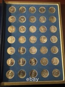 35 Sterling Silver Presidential Commemorative Medals Set Franklin Mint 1968