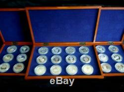 36 piece 1967 Franklin Mint $5 Casino Token Sterling Silver Set