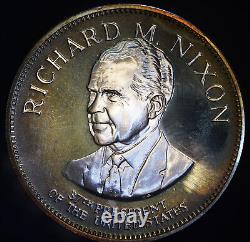 37th President Richard Nixon Franklin Mint 925 Silver Proof Medal Round C3028