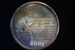37th President Richard Nixon Franklin Mint 925 Silver Proof Medal Round C3028