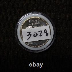 37th President Richard Nixon Franklin Mint 925 Silver Proof Medal Round C3028
