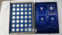 39 Silver Coins, Franklin Mint Treasury of Presidential Commemorative Medals